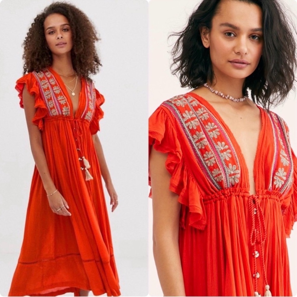 Free People “Will Wait For You” Midi Dress
